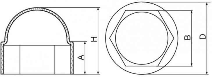 Schutzkappen für Schrauben M5 - 8 mm Schwarz (RAL 9005)
