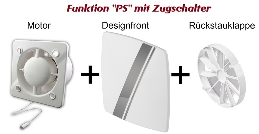 Badlüfter Ø 100 mm weiß Wandventilator Ventilator Deckenlüfter Lüfter