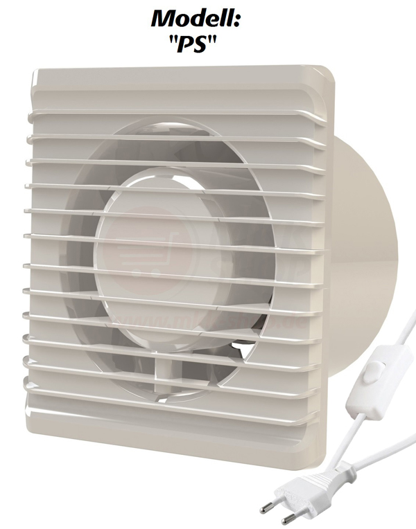 Badlüfter Ø 125 mm leise Wandlüfter Ventilator Wandventilator Küche WC